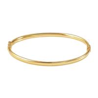 Revere 9ct Gold Plain Oval Box Clasp Bangle