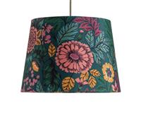 Argos Home Green & Gold Floral Tapered Lampshade - 35cm