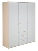 Habitat Camden 3 Door 3 Drawer Wardrobe - Grey & Acacia