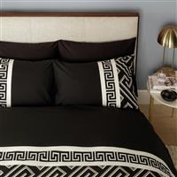 Argos Home Greek Geo Black & Grey Bedding Set - Double