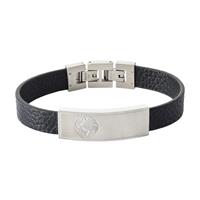 Revere Men's 'You Mean World To Me' Beaded Leather Bracelet