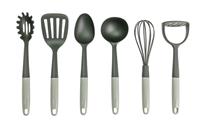 Argos Home 6 Piece Utensil Set with Stand - Black