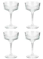 Habitat Pressed Set of 4 Champagne Coupe Glasses