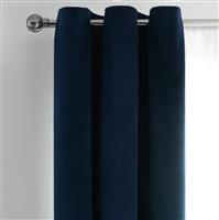 Habitat Cord Lined Eyelet Curtains - Navy Blue - 168x229cm