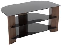 AVF Up To 42 Inch TV Stand - Black Glass and Walnut Effect