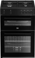 Beko FDG6201K 60cm Double Oven Gas Cooker - Black