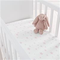 Silentnight Safe Nights Nursery Pink Fitted Sheets - Crib
