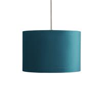 Habitat Turquoise Blue Velvet Easy Fit Drum Lampshade - 30cm