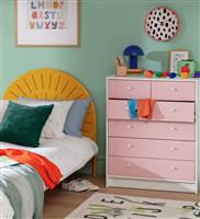 Argos Home Kids Malibu 4+2 Chest of Drawers - Pink & White