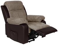 Argos Home Bradley Rise & Recline Chair -Natural & Chocolate