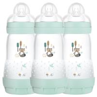 MAM Easy Start Anti-Colic 260ml Baby Bottle 3 Pack - Blue