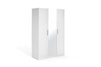 Habitat Munich Panelled 3 Door Mirror Wardrobe - White