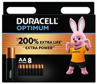 Duracell Optimum Alkaline AA Batteries - Pack of 8