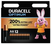 Duracell Optimum Alkaline AA Batteries - Pack of 12