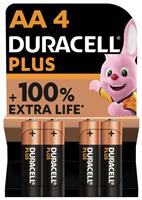Duracell Plus Alkaline AA Batteries - Pack of 4