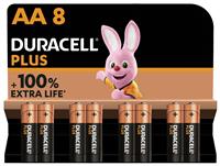 Duracell Plus Alkaline AA Batteries - Pack of 8