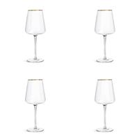 Habitat Gold Rim Set of 4 Wine Glasses