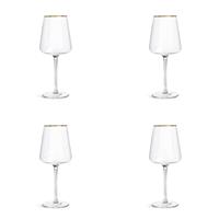 Habitat Gold Rim Set of 4 Wine Glasses