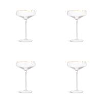 Habitat Gold Rim Set of 4 Champagne Coupe