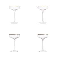 Habitat Gold Rim Set of 4 Champagne Coupe