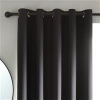 Habitat Plain Blackout Eyelet Curtains - Black