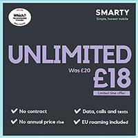 SMARTY UNLIMITED 30 Day Pay As You Go SIM Card