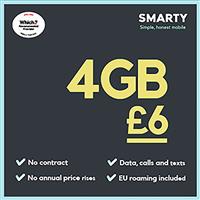 SMARTY 5GB 30 Day Pay As You Go SIM Card