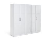 Habitat Munich Panelled 5 Door Wardrobe - White