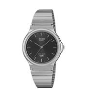 Casio Black Dial Analogue Stainless Steel Bracelet Watch