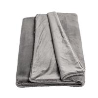 Habitat Faux Fur Plain Throw - Grey - 125x150cm