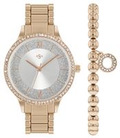 Spirit Ladies Rose Gold Watch and Bracelet Set