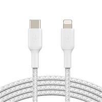 Belkin Braided USB-C to Lightning 2m Cable - White
