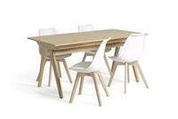 Habitat Jerry Extending Table & 4 White Chairs