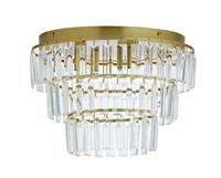 Argos Home Presley Glass 3 Tier Flush to Ceiling Light-Brass