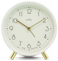 Acctim Fossen Metal Alarm Clock - White