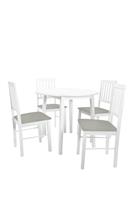 Argos Home Kendal Solid Wood Table & 4 White Chairs