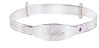 Revere Kid's Sterling Silver Personalised Baby Bangle