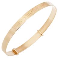 Revere 9ct Gold Plated Silver Kid's Personalised Baby Bangle