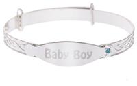 Revere Kid's Personalised Cubic Zirconia Baby Bangle