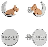 Radley 18ct Rose Gold Silver Plated Celestial Stud Earrings