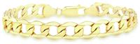 Revere 9ct Gold Italian Diamond Cut 8 Inch Bracelet