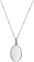 Revere Sterling Silver Personalised Oval Pendant Necklace