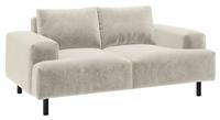 Habitat Julien Velvet 2 Seater Sofa - Natural