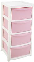 Argos Home 4 Drawer Wide Plastic Drawers - Pink