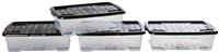 Argos Home Curve 4 x 30L Underbed Storage Boxes - Clear