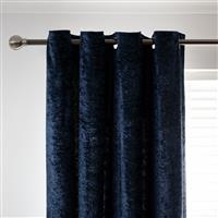 Argos Home Crushed Velvet Lined Eyelet Curtains - Blue