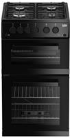 Beko KDG583K 50cm Twin Cavity Gas Cooker - Black