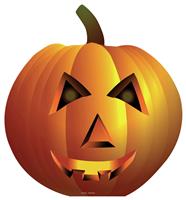Star Cutouts Pumpkin Cardboard Cutout