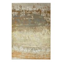 Asiatic Aurora Shiny Abstract Gold Cut Pile Rug - 230x160cm