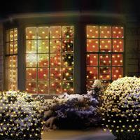 Premier Decorations Warm White Net Christmas Window Lights